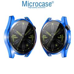 Microcase Huawei Watch GT 3 42 mm Önü Kapalı Silikon Kılıf - Mavi