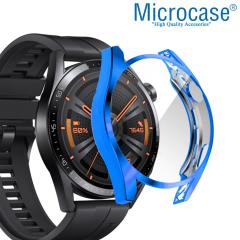 Microcase Huawei Watch GT 3 42 mm Önü Kapalı Silikon Kılıf - Mavi
