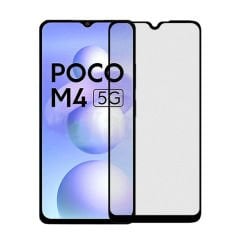 Microcase Xiaomi Poco M4 5G Tam Kaplayan Çerçeveli Mat Cam Koruma - AL3124