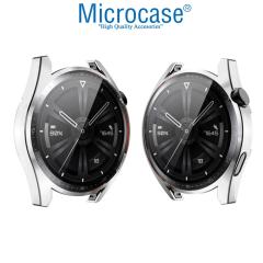 Microcase Huawei Watch GT 3 42 mm Önü Kapalı Silikon Kılıf - Gümüş
