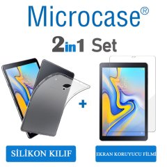 Samsung Tab A 10.5 T590 T595 Soft Silikon Kılıf + Ekran Koruma