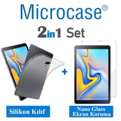 Samsung Tab A 10.5 T590 T595 Soft Silikon Kılıf + Ekran Koruma