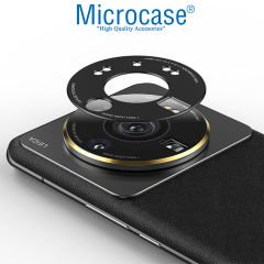 Microcase Xiaomi 12S Ultra Kamera Lens Koruma Halkası - Kapalı Tasarım Siyah