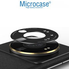 Microcase Xiaomi 12S Ultra Kamera Lens Koruma Halkası - Kapalı Tasarım Siyah