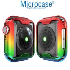 Microcase Apple Watch SE 44 mm Rainbow Serisi Silikon Kılıf