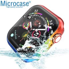 Microcase Apple Watch SE 44 mm Rainbow Serisi Silikon Kılıf