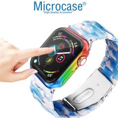 Microcase Apple Watch SE 44 mm Rainbow Serisi Silikon Kılıf