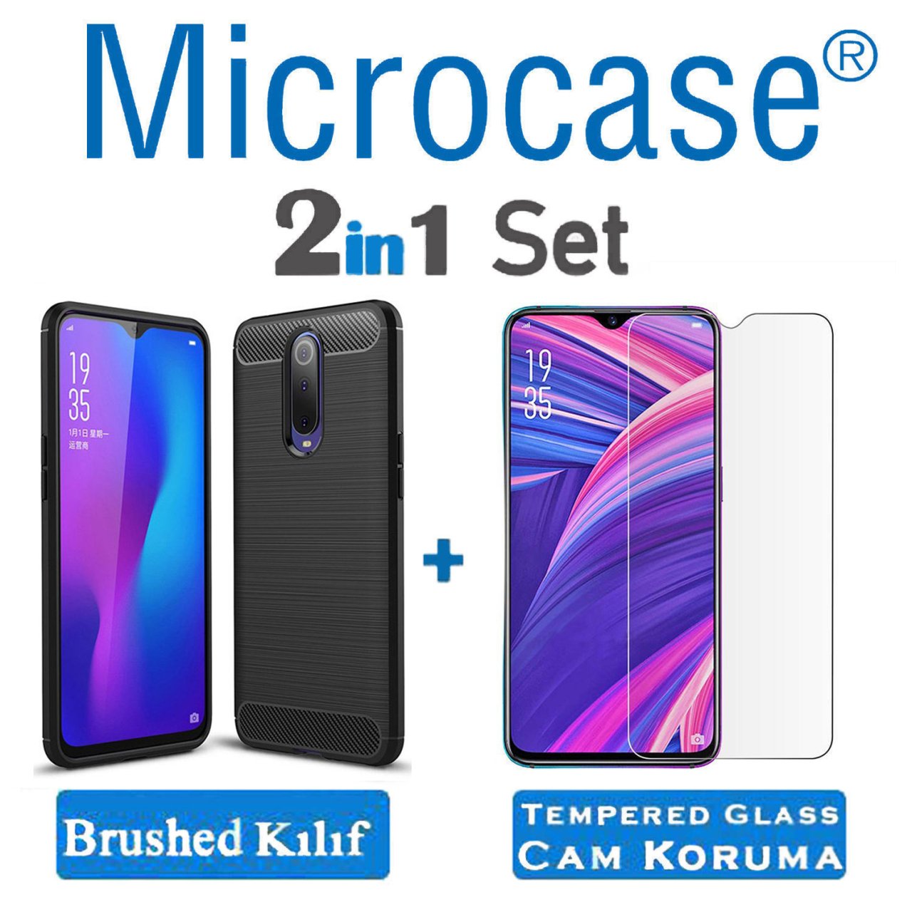 Oppo RX17 Pro Brushed Silikon Kılıf + CAM