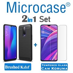 Oppo RX17 Pro Brushed Silikon Kılıf + CAM