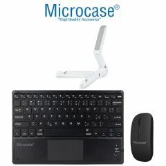 Microcase Lenovo Tab M10 TB-X306F Touchpad Bluetooth Klavye 24 cm + Bluetooth Mouse + Stand AL2766