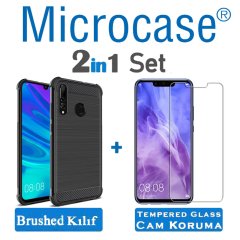 Microcase Huawei Honor 20i Brushed Carbon Kılıf + CAM