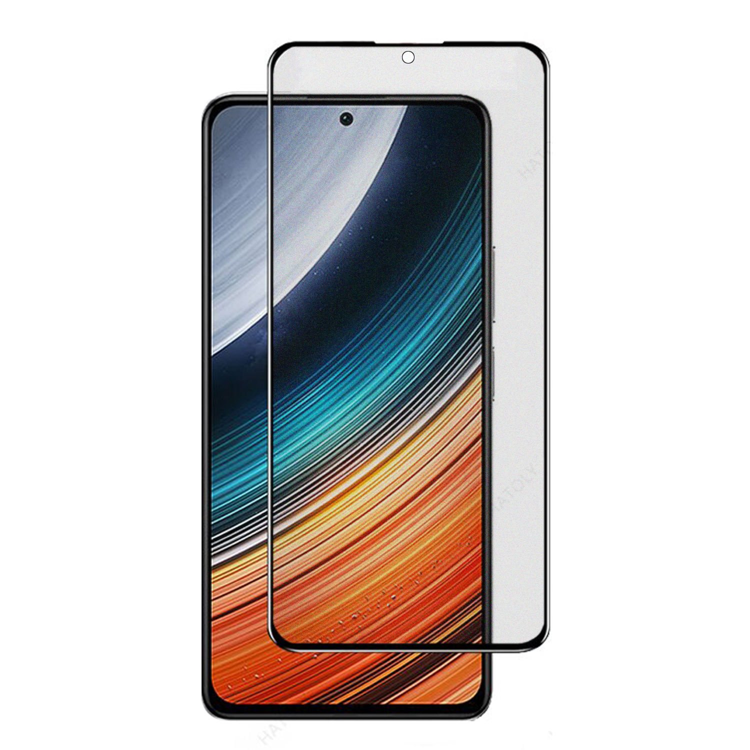Microcase Xiaomi Poco F4 - Redmi K40S Tam Kaplayan Çerçeveli Mat Cam Koruma - AL3124