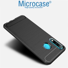 Microcase Huawei Nova 4e Brushed Carbon Kılıf + CAM