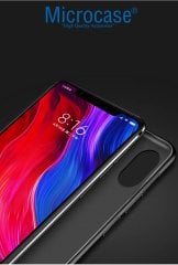 Microcase Xiaomi Mi 8 Fabrik Serisi Kumaş ve Deri Desen Kılıf - Gri