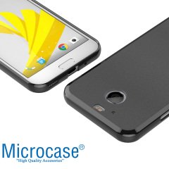 HTC 10 Evo Soft Esnek Silikon Kılıf + Tempered Glass Cam Koruma