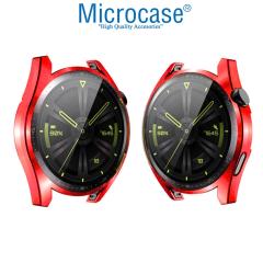 Microcase Huawei Watch GT 3 46 mm Önü Kapalı Silikon Kılıf - Kırmızı