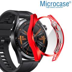 Microcase Huawei Watch GT 3 46 mm Önü Kapalı Silikon Kılıf - Kırmızı