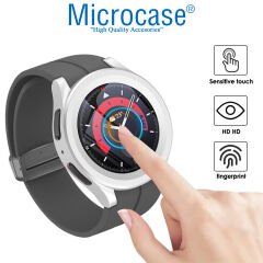 Microcase Samsung Galaxy Watch5 Pro 45mm Ekran Korumalı Sert Rubber Kılıf - AL3173