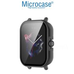 Microcase Amazfit GTS 3 Ekran Korumalı Sert Rubber Kılıf - Siyah