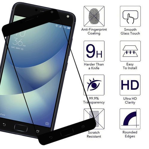 Asus Zenfone 4 Max ZC554KL 5.5'' Tam Kaplayan Tempered Cam Koruma