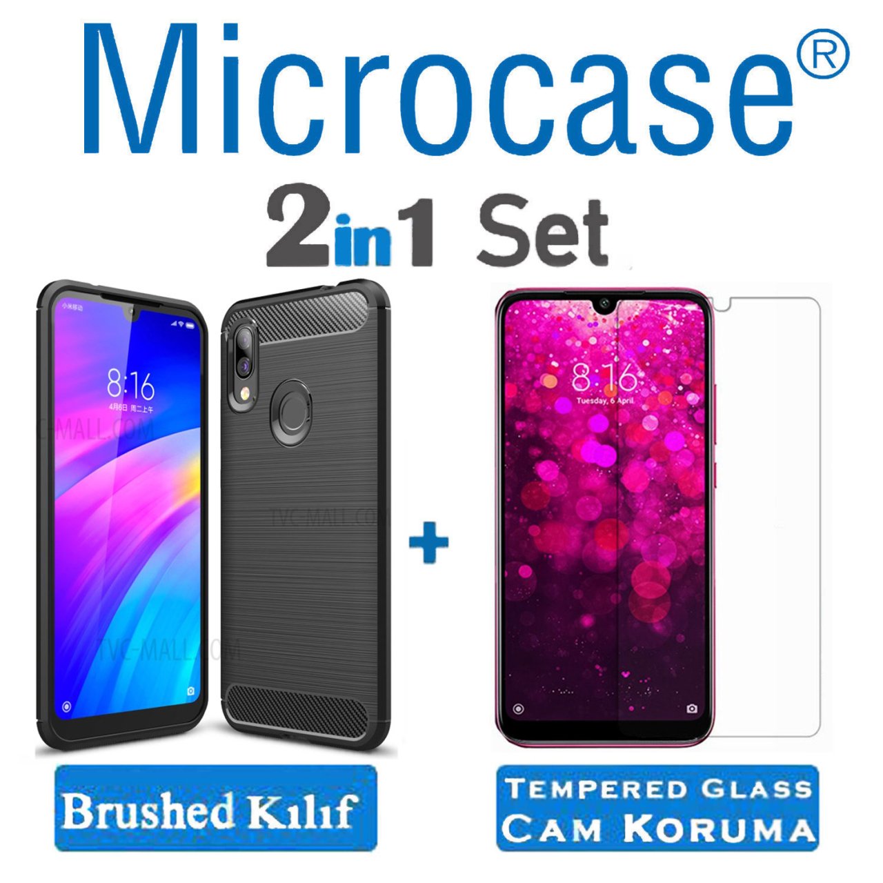 Microcase Xiaomi Redmi Y3 Brushed Silikon Kılıf +CAM