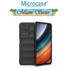 Microcase Xiaomi Poco F4 Miami Serisi Darbeye Dayanıklı Silikon Kılıf - Siyah