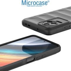 Microcase Xiaomi Poco F4 Miami Serisi Darbeye Dayanıklı Silikon Kılıf - Siyah