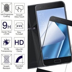 Asus Zenfone 4 ZE554KL 5.5'' Tam Kaplayan Tempered Cam Koruma