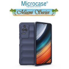 Microcase Xiaomi Poco F4 Miami Serisi Darbeye Dayanıklı Silikon Kılıf - Lacivert