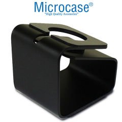 Microcase Apple Watch SE 44 mm için Alüminyum Şarj Standı - Siyah