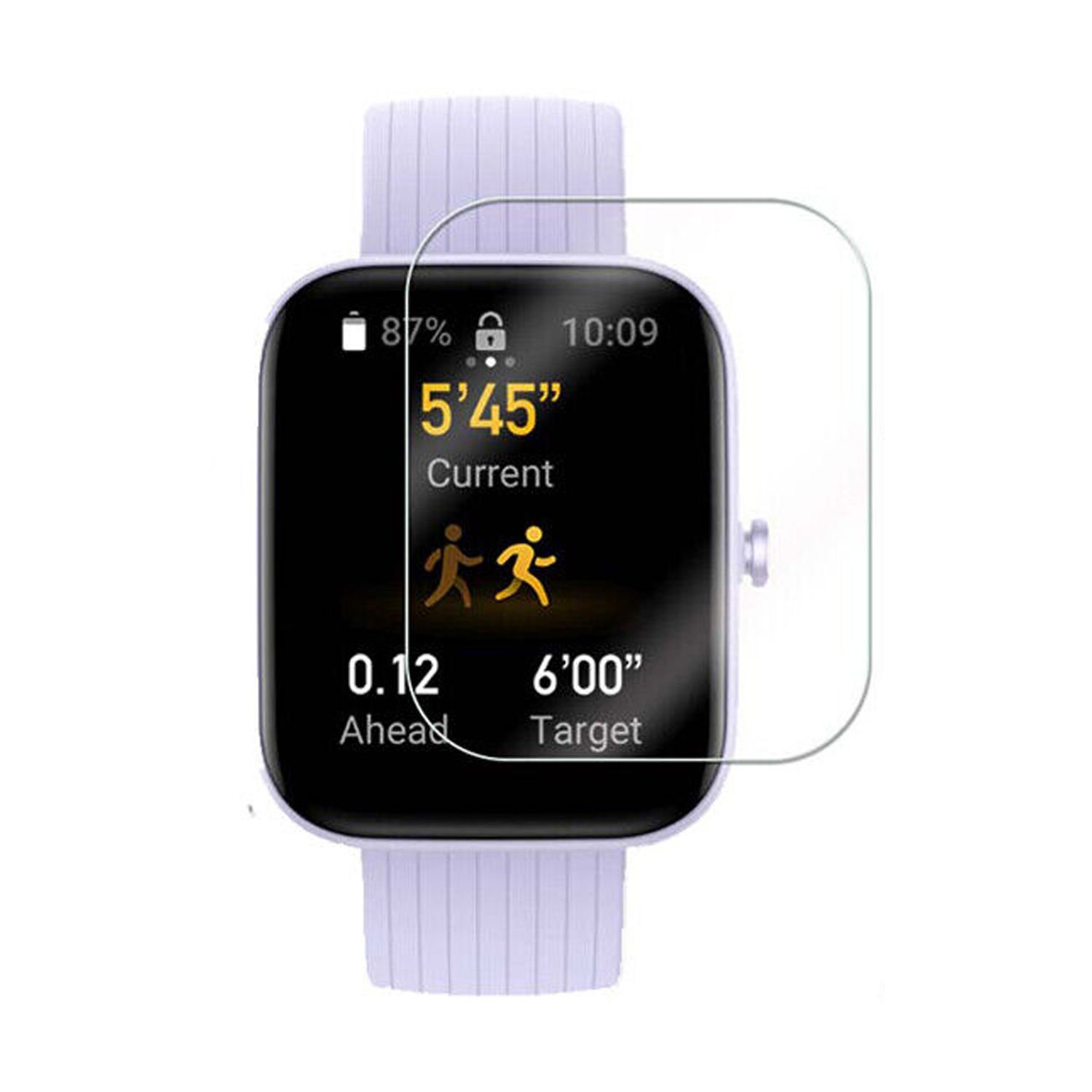 Microcase Amazfit Bip 3 1.69 inch için TPU Ekran Koruma Filmi - Şeffaf AL3384
