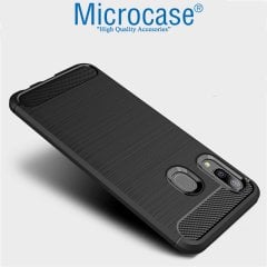 Microcase Samsung Galaxy A20 Brushed Silikon Kılıf +CAM