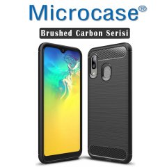 Microcase Samsung Galaxy A20 Brushed Silikon Kılıf +CAM