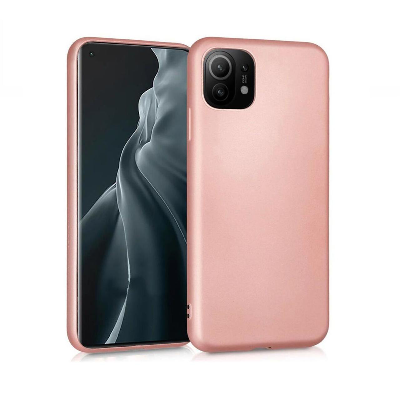 Microcase Xiaomi Mi 11 Premium Matte Silikon Kılıf - Rose Gold