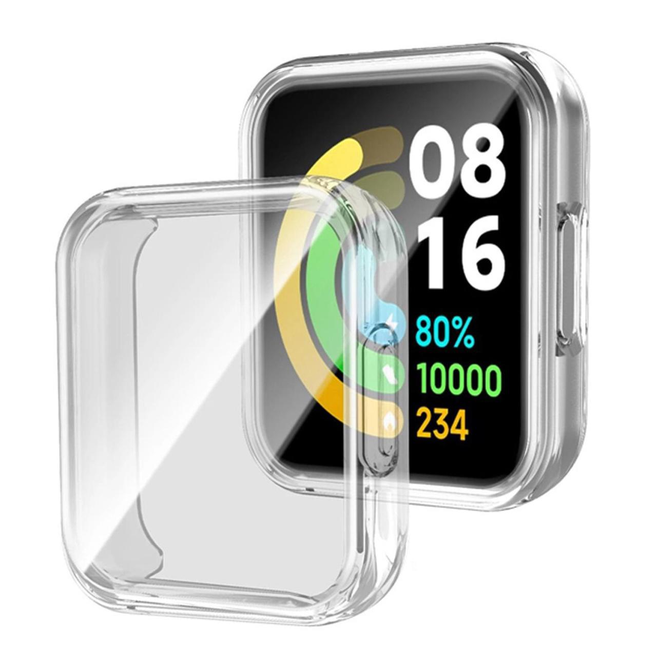 Microcase Xiaomi Redmi Watch 2 Lite Önü Kapalı Silikon Kılıf - Şeffaf