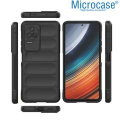 Microcase Xiaomi Poco F4 Miami Serisi Darbeye Dayanıklı Silikon Kılıf - Koyu Gri