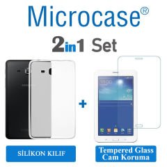 Samsung Galaxy Tab 3 Lite T110 T113 Silikon Kılıf + EKRAN KORUMA