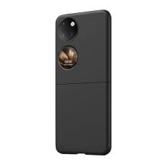 Microcase Huawei P50 Pocket için Mat Yüzey Plastik Koruma Sert Kılıf -Siyah