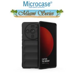 Microcase Xiaomi Mi 12 Ultra Miami Serisi Darbeye Dayanıklı Silikon Kılıf - Siyah