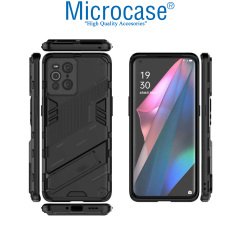 Microcase Oppo Find X3 Pro Matrix Serisi Armor Standlı Perfect Koruma Kılıf -Siyah