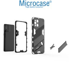 Microcase Oppo Find X3 Pro Matrix Serisi Armor Standlı Perfect Koruma Kılıf -Siyah