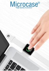 Microcase Apple Watch SE 44 mm Manyetik Şarj Aygıtlı Anahtarlık Tipi USB Adaptör - Beyaz