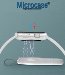 Microcase Apple Watch SE 44 mm Manyetik Şarj Aygıtlı Anahtarlık Tipi USB Adaptör - Beyaz