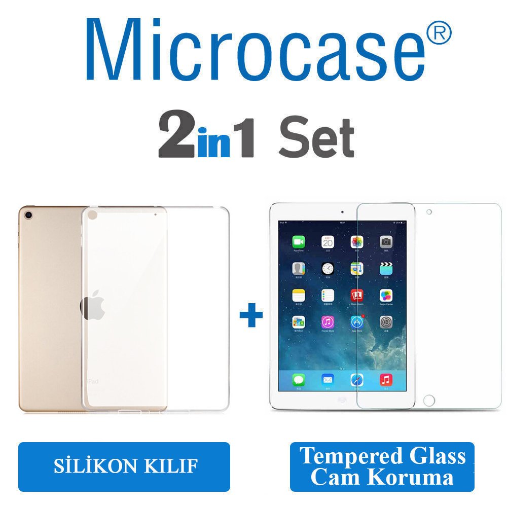 iPad Mini 5.Nesil 2019 Silikon Kılıf Şeffaf + EKRAN KORUMA