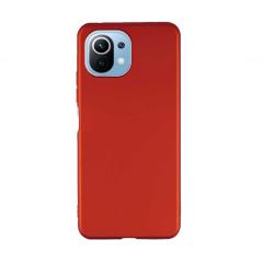Microcase Xiaomi Mi 11 Lite Premium Matte Silikon Kılıf - Kırmızı