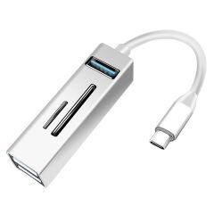 Microcase Type-C to USB 3.0 Çoğaltıcı Hub Kart Okuyuculu 5in1 USB OTG SD/TF - AL3572