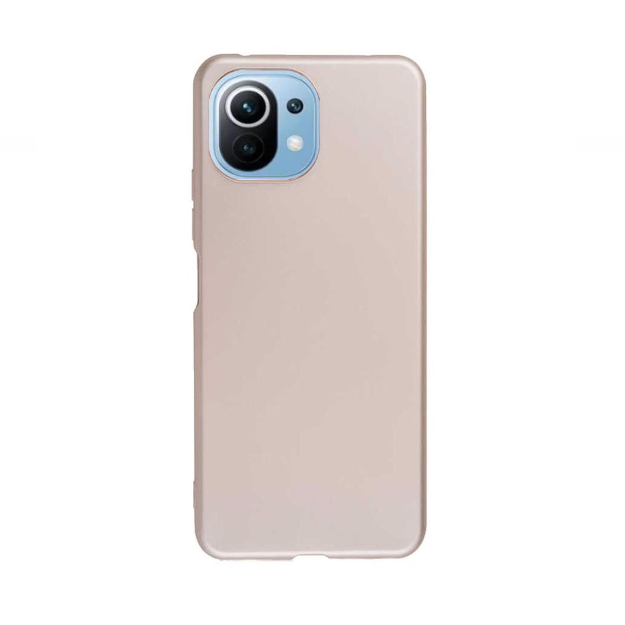 Microcase Xiaomi Mi 11 Lite Premium Matte Silikon Kılıf - Gold