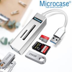 Microcase USB 3.0 Çoğaltıcı Hub Kart Okuyuculu 5in1 USB OTG SD/TF - AL3573