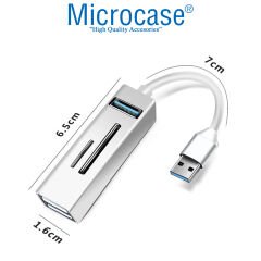 Microcase USB 3.0 Çoğaltıcı Hub Kart Okuyuculu 5in1 USB OTG SD/TF - AL3573