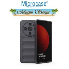 Microcase Xiaomi Mi 12 Ultra Miami Serisi Darbeye Dayanıklı Silikon Kılıf - Koyu Gri